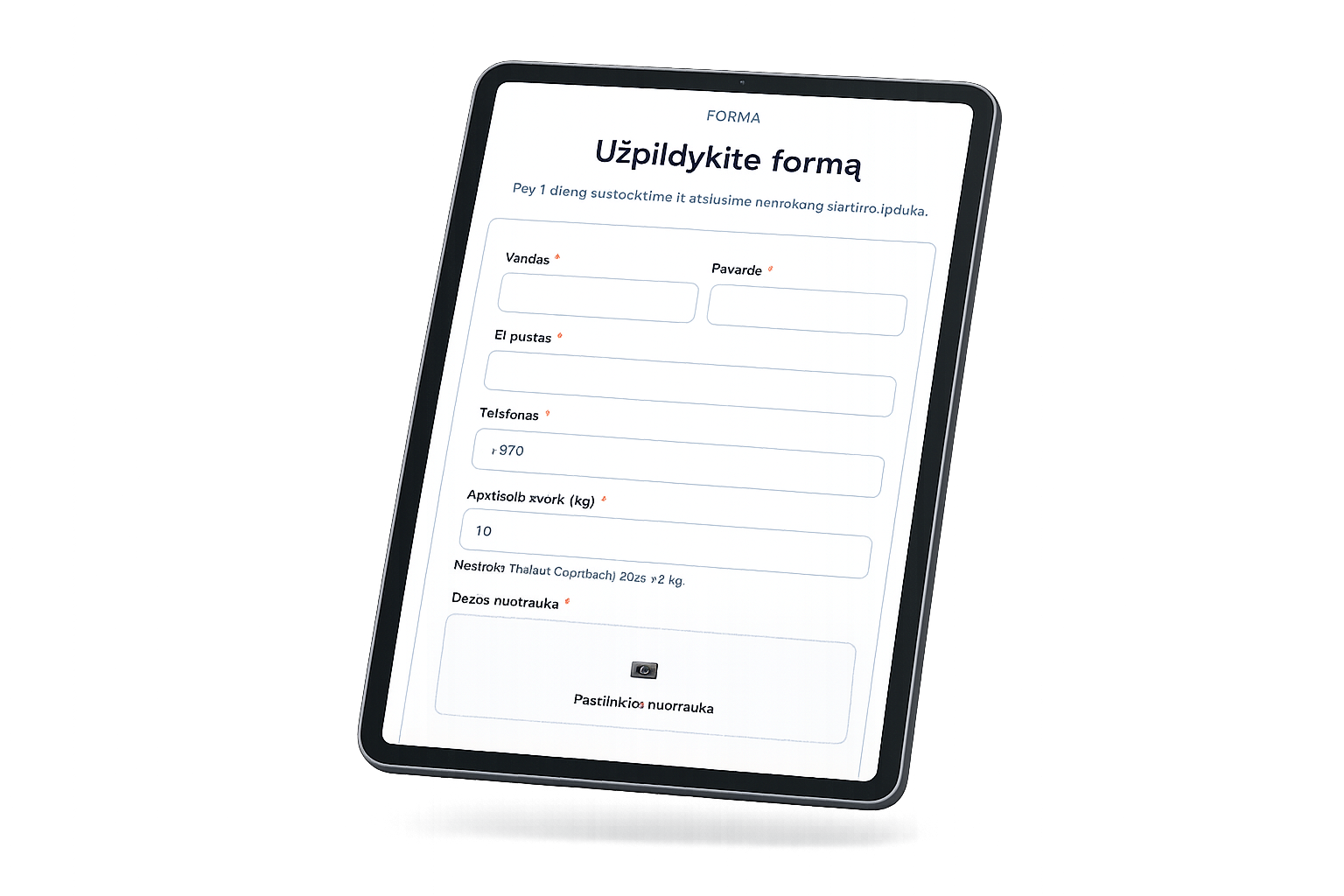 Užpildoma forma